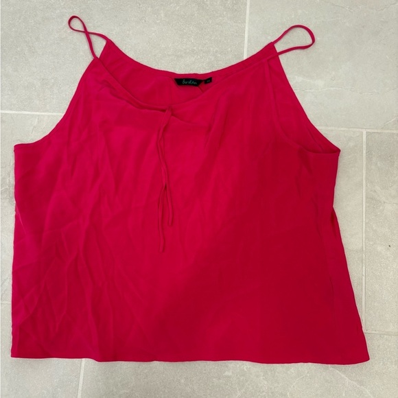 Boden Magenta Silk Camisole with Tie Size XL - Picture 5 of 6